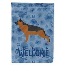 Carolines Treasures CK6151CHF German Shepherd Welcome Flag Canvas House Size Large multicolor