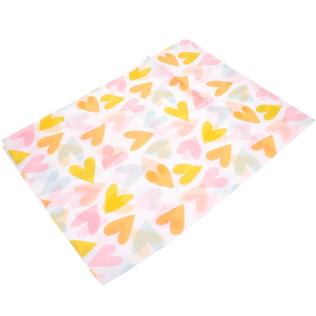BRIGHTFUFU 10 sábanas de papel de envoltura de patrón de corazón único material de regalos de ramo de ramo de bricolaje papel de embalaje