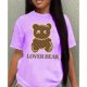 thumbnail image 3 of Playera Blusa Con Impresion De Oso Lover Bear Para Mujer Color Lila Talla Mediana Marca Emil SaEs, 3 of 4
