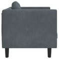 thumbnail image 3 of vidaXL Fauteuil de Sofa avec Coussin en Velours Gris Foncé, 3 of 5