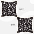 thumbnail image 3 of Fotbe Anchors Pattern Velvet Decorative Throw Pillow Covers with Elegant Piping, Soft Plush Cushion Cover for Sofa, Bed, Car, Office-16"x16", 3 of 8