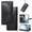 Black, variant on Feishell Embossed PU Leather Wallet Phone Case for Apple iPhone 16 Plus,Full Protection Magnetic Clasp Flip Stand Card Slots Shockproof Protective Cover with Hand Strap,Black