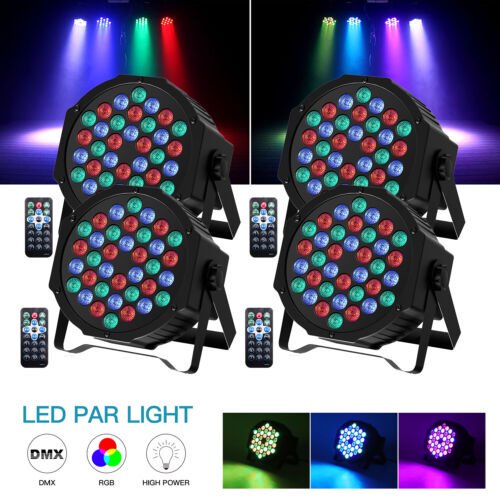 Stage Lights 36 LED Par Lights with Wireless Remote Sound Activated DMX