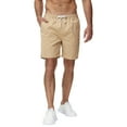 thumbnail image 4 of Mens Casual Shorts Cotton Drawstring Summer Beach Stretch Twill Chino Golf Shorts Whit Zipper Pockets Khaki 40, 4 of 6