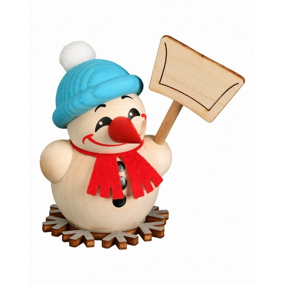 German incense smoker Cool-Man with shovel, height 9 cm / 4 inch, original Erzgebirge by Seiffener Volkskunst