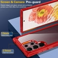 thumbnail image 3 of for Samsung Galaxy S23 Ultra Case,[10 FT Military Shockproof] S23 Ultra Case with[2 X 9H Camera Lens Protectors] Scratch-Resistant Crystal Clear Phone Case for Galaxy S23 Ultra 6.8 inch-Red, 3 of 14