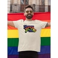 thumbnail image 2 of Happy Pride Bubblegum Text T-Shirt Men -Smartprints Designs, Male 4X-Large, 2 of 4