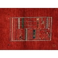 thumbnail image 1 of Ahgly Company Indoor Rectangle Contemporary Red Abstract Area Rugs, Swatch Sample, 1 of 6