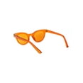 thumbnail image 4 of Mod Womens Thick Plastic Oval Hippie Horn Rim Sunglasses Orange, 4 of 4