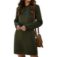 thumbnail image 3 of HLSOHJP Women's Winter Sweatshirt Dress Fleece Lined Pullover Shirt with Pockets Warm, 3 of 4