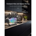thumbnail image 5 of Knife Set, 16 Pieces High Carbon Stainless Steel Rainbow Color Kitchen Knife Set, Titanium Coating Blade, No Rust and Super Sharp Cutlery Knife Set with Acrylic Stand and Kitchen Scissors, Gift, 5 of 6
