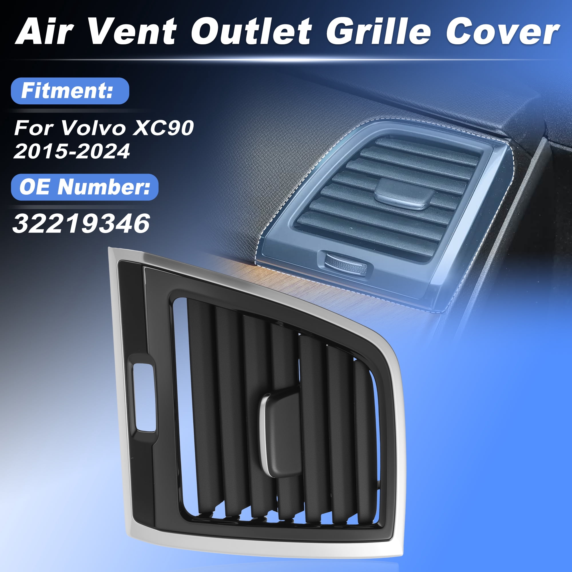 Unique Bargains 32219346 Dashboard Air Vent for Volvo XC90 2015-2024 Right Grille