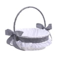 thumbnail image 1 of Cesta de regalo para boda, cesta de regalo con lazo decorativo, ligera, rústica, con asa, elegante, para fiestas de boda, decoración del hogar., 1 of 8