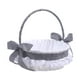 thumbnail image 1 of Cesta de regalo de boda, cesta de regalo con lazo decorativo, cesta rústica ligera con asa, elegante decoración para el hogar para bodas y fiestas., 1 of 9