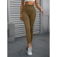 thumbnail image 4 of Unique Bargains Women's High Waisted Leggings Tummy Control Thigh Shapers Pants S Brown, 4 of 6