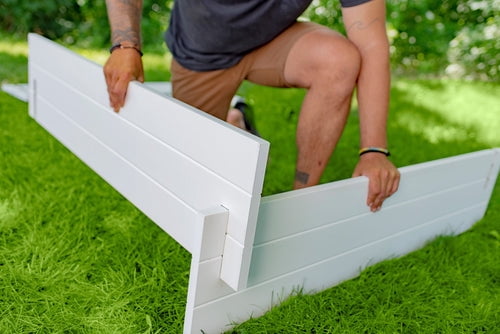 Vita Classic 48"L x 48"W x 11"H Vinyl Hudson Raised Garden Bed, White, VA68237