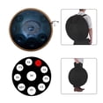 thumbnail image 4 of Tambor de percusión 10 notas Handpan Hand Pan Hand Drum Instrumento de percusión Regalo musical con tambor Paño de limpieza Paño de metal Soporte Bolsa Meterk  Tambor de percusión, 4 of 6
