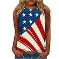 thumbnail image 2 of Wiyuqeen Women's American Flag Tank Tops USA Star Stripes Fourth July Tee Shirts Sleeveless Crew Neck 4th of July Tanks Plus Size Tanks, 2 of 4