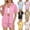 Black, variant on CHUMUD Womens Summer Shorts Sets 2 Piece Short Sleeve Button Shirt Top Jacket Lounge Hollow Out Cover Up Tracksuits Casual