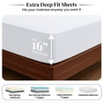 thumbnail image 4 of Lux Decor Collection Twin XL Fitted Sheet, 16" Deep Pocket Fitted Sheet Sold Separately - White, 4 of 10