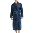 thumbnail image 4 of Agkizg Plus Size Women's Fleece Bathrobe,Long Robes for Women's House Robes,Winter Bathrobe Warm Thickened Flannel Robe with Collar Waist Tie Pockets Soft Plushs Sleepwear Loungewear Home Wear, 4 of 4
