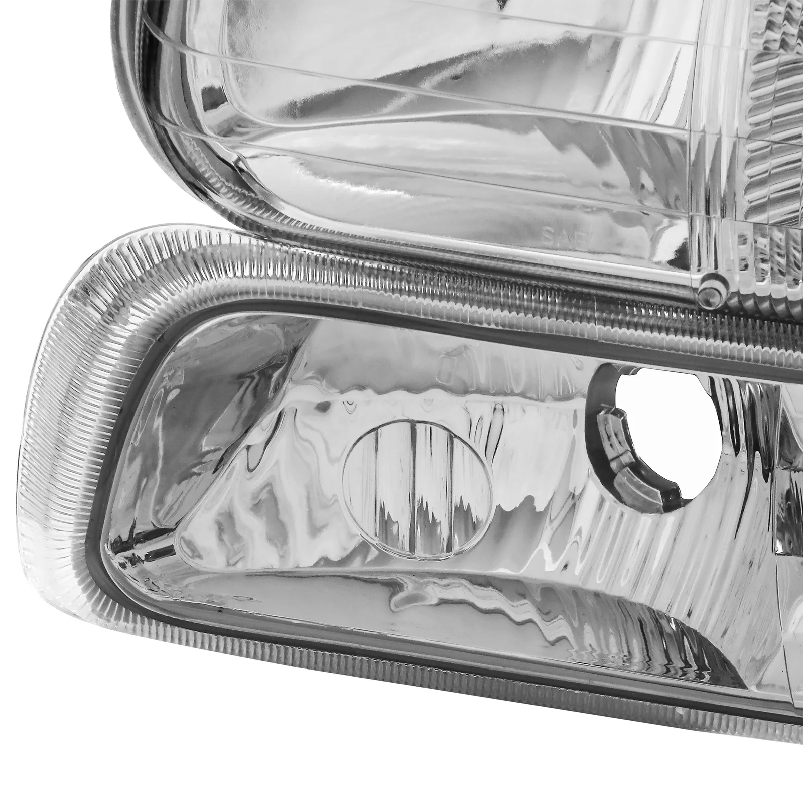 MOSTPLUS Pair Chrome Headlights for 1999-2002 Chevy Silverado 2000-2006 Suburban Tahoe