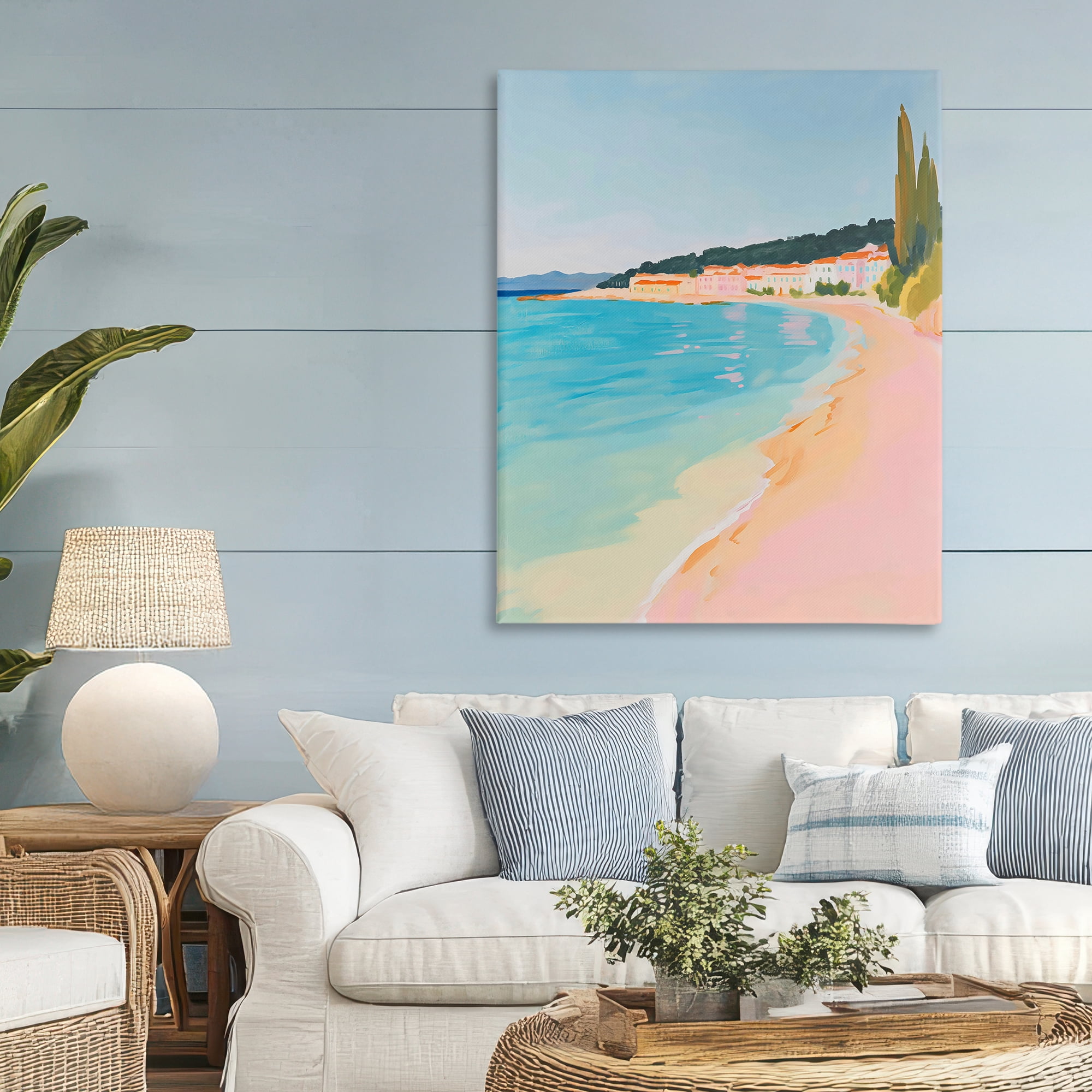 Stupell Industries Abstract Village By The Sea Canvas Wall Art, design by The Prints Vibe