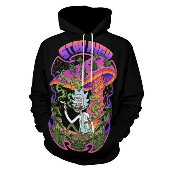 Rick And Morty Unisex Sweatshirts Loose Pullover Sweater Hooded Hoodie 3D Printing Jacket Winter Fall Clothes S