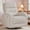 Corduroy Camel, variant on BaseBeauty Swivel Rocker Recliner Manual, Corduroy Nursery Recliner Glider Chair, Swivel Glider Recliner with Double Pockets, White