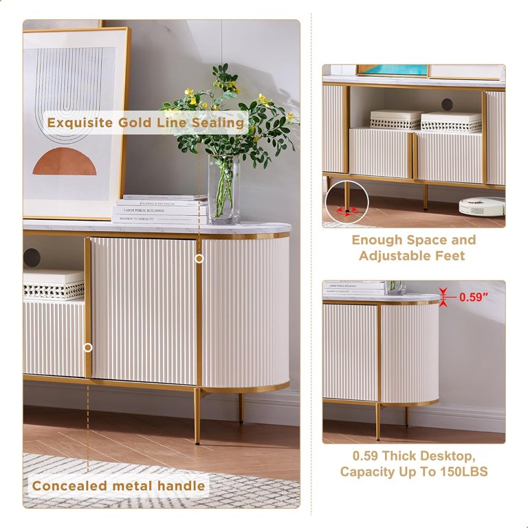Vicco Küchenunterschrank Fame-Line, Anthrazit Hochglanz/Goldkraft Eiche
