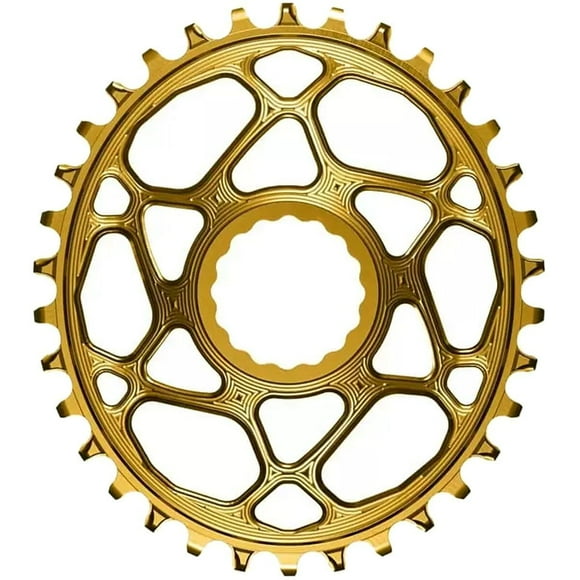 absoluteBLACK Race Face Oval Cinch Boost Direct Mount Traction Chainring Gold, 32T, 3Mm Offset
