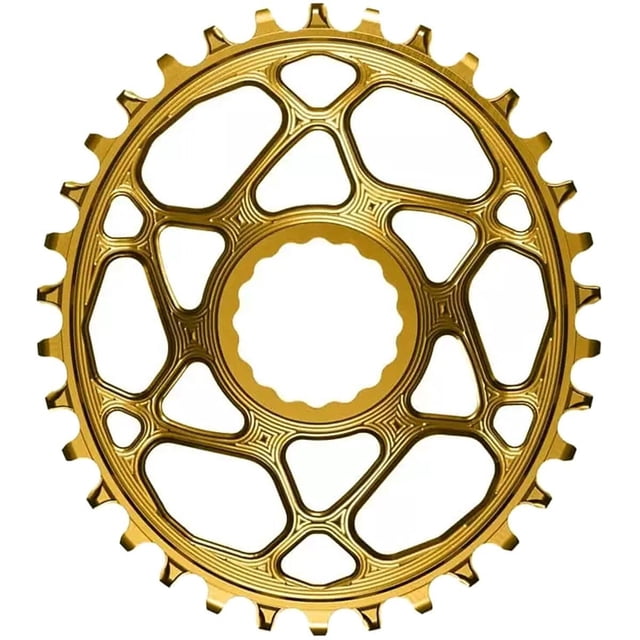 absoluteBLACK Race Face Oval Cinch Boost Direct Mount Traction Chainring Gold, 32T, 3Mm Offset