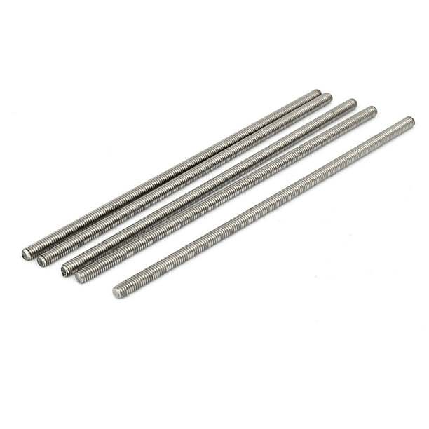 M4 x 120mm 304 Stainless Steel Fully Threaded Rod Bar Studs Silver Tone ...