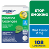 Equate Nicotine Polacrilex Lozenge 2 mg, Mint Flavor, Stop Smoking Aid, 108 Count, Compare to Nicorette® Lozenge Active Ingredient