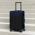 thumbnail image 6 of Gukieu Black Blue Glitter Sparkles Print Suitcase Protective Cover, Elastic Zipper Buckle Suitcase Protective Cover, Suitable for Travel, Business Trip-Small, 6 of 7