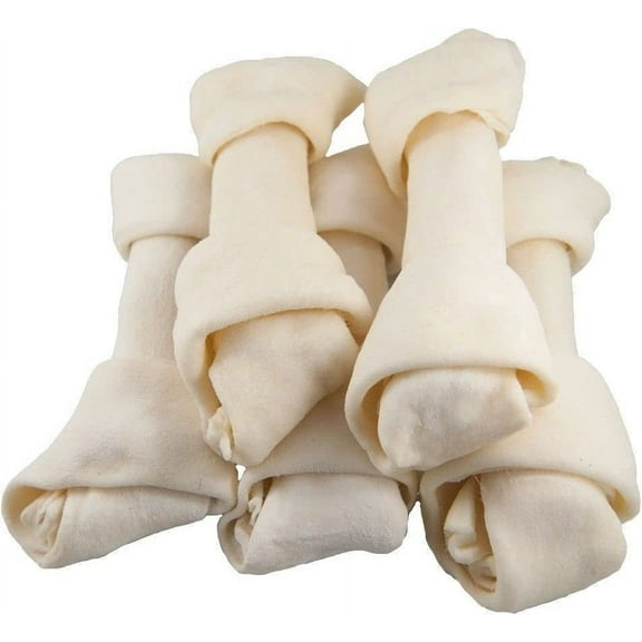 4-5 inch Rawhide Bones for dogs (25 count) Premium Rawhide Bone Chews | Free Range Grass Fed Cattle with No Hormones, Additives or Chemicals | by 123 Treats
