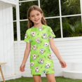 thumbnail image 4 of Grblisyd Girls Dress Summer Cute Animal Print A Line Short Sleeve Crew Neck T-Shirt Dress for Kids Casual 3-12 Y, 4 of 6