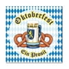 Beistle Club Pack of 192 Blue and White German Oktoberfest 2-Ply Luncheon Napkins