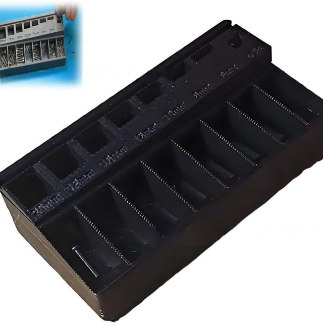 WRXMIJNHGSA Pencil Case Under $10 Stationery Bag M3 Sorter /Screw Length Sorter Tray With 7 Measuring Slots M3 Screw Sort Tray For Precision Organization Tackle Box Screws Hardware Organizer