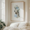 thumbnail image 6 of Zebra, Jungle Animals, Safari Animals, Bubble Gum, Blue Flowers, Boy Nursery - Illustration Watercolor Animal Floral Whimsical Humor Wildlife Unframed Wall Art Print 24 x 30 inches, 6 of 13