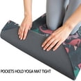 thumbnail image 3 of DarkGreen Dinosaurs Pattern Hot Yoga Mat Towel Non Slip for Hot Yoga - Quick-Drying Yoga Mat Cover with 4 Corner Pockets with Travel Bag - Hot Yoga Towel Non Slip Grip Moisture Wicking Sweat 70"x26", 3 of 6