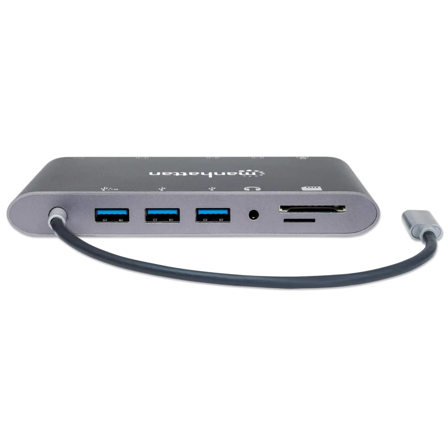 Manhattan 152808 SuperSpeed USB-C to 7-in-1 Docking Station