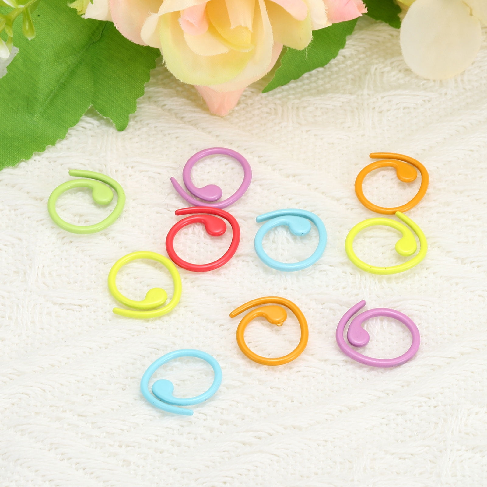 30Pcs Knitting Stitch Rings, Metal Stitch Marker Ring, Colorful Knitting  Markers for Quilting Sewing Craft