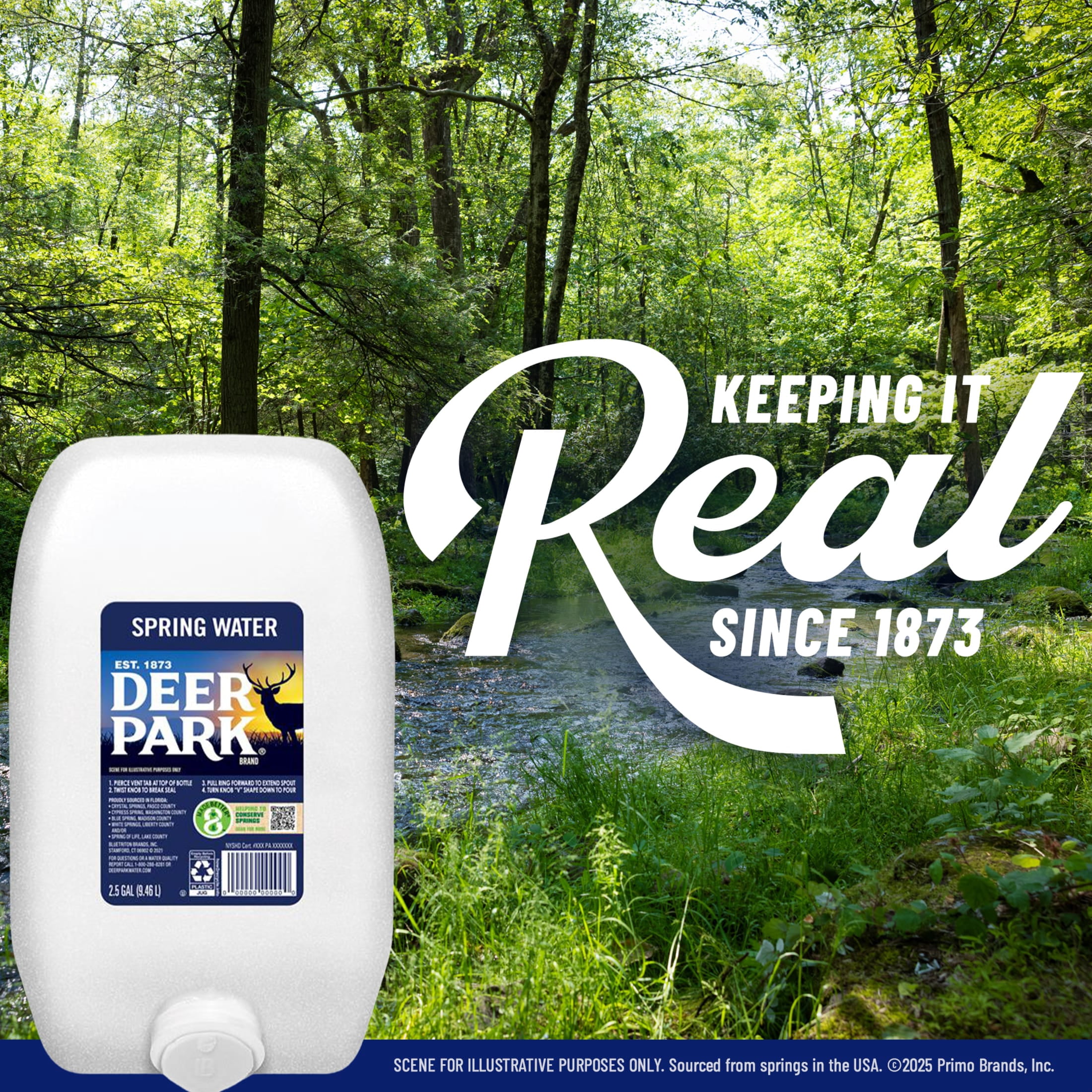 Deer Park Spring Water, 2.5 gal, Single Plastic Jug