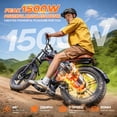 thumbnail image 5 of QNUT Retro 1500W Electric Fat Dirt Bike - 28MPH Mountain Cruiser, 48V 18Ah Battery for 60-90 Miles Range, 7-Speed Gear, 20" x4.0 Retro Tires, All-Terrain Ebike, 5 of 9