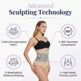 thumbnail image 2 of Moringa & Berberine 4-in-1 Micro-Particle Sculpting Workout Shorts for Women, High Waisted Compression Shorts, 2 of 9