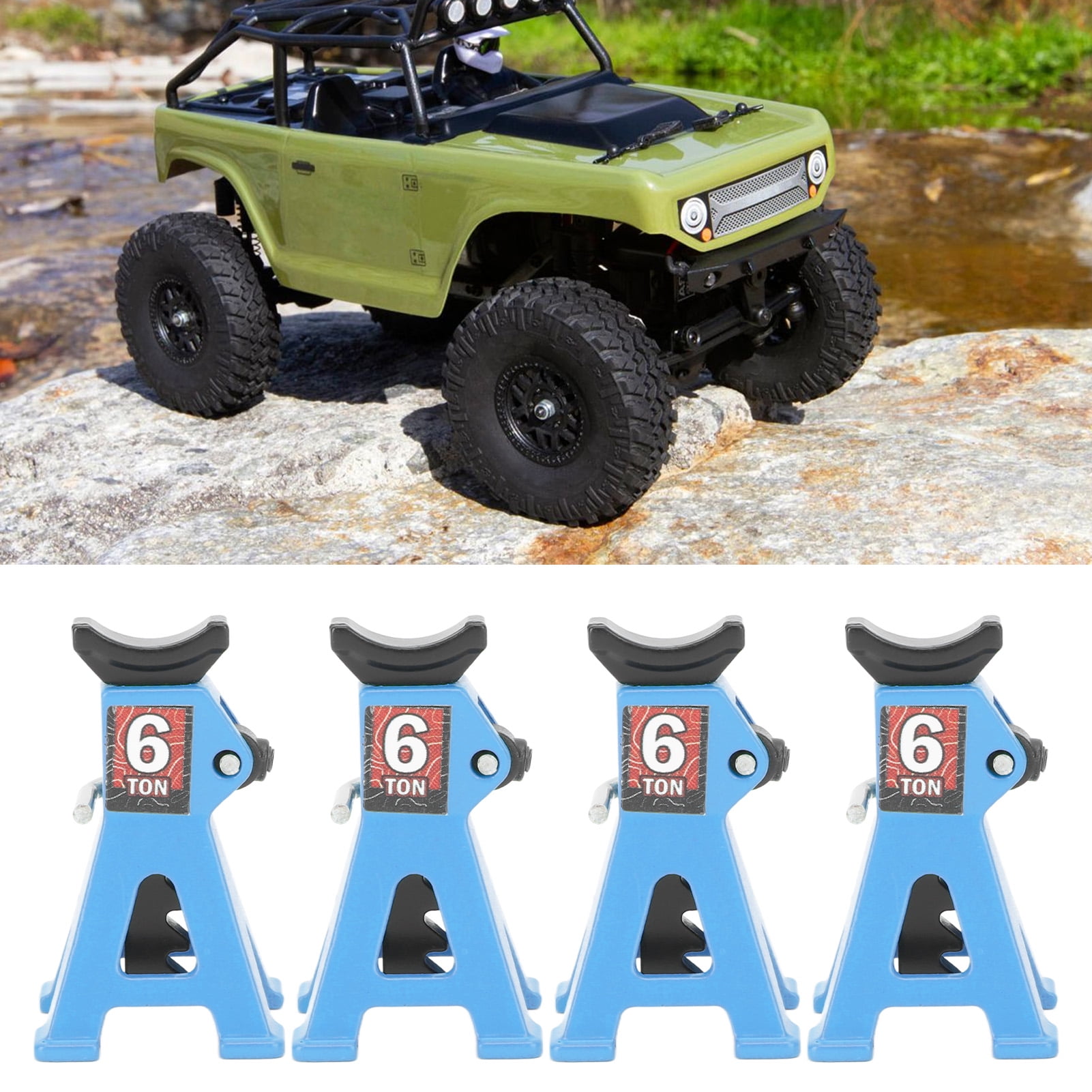 Durable Metal Jack Stands For RC Cars, Adjustable Height, Compact Design, Easy To Carry