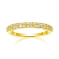 thumbnail image 2 of Exquisite Round Women's Moissanite Eternity Rings D Color VVS1 S925 Silver Lab Created Diamond Wedding Bands Ideal Choice for Couple Parties Date Travel, 2 of 5