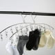 thumbnail image 3 of Colgador de ropa Perchero de acero inoxidable Perchero de calcetín Perchero de secado con 10 clips para pañales de tela, sujetadores, toallas, ropa interior, bufanda, guantes (2 piezas), 3 of 5