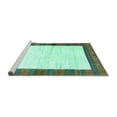 thumbnail image 2 of Ahgly Company Machine Washable Indoor Rectangle Abstract Turquoise Blue Contemporary Area Rugs, 5' x 7', 2 of 4